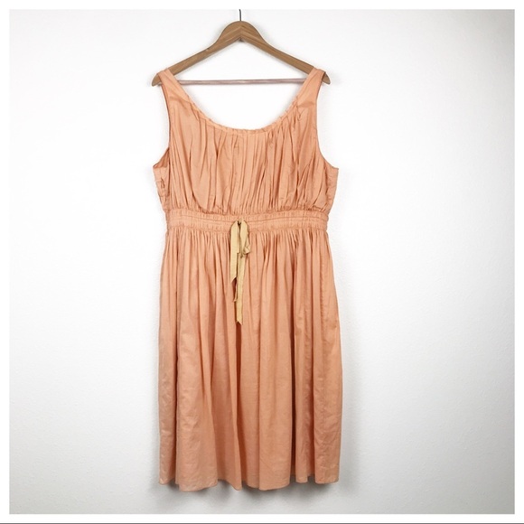 Sundance Orange Gauzy Sundress Size 14 - Picture 1 of 9